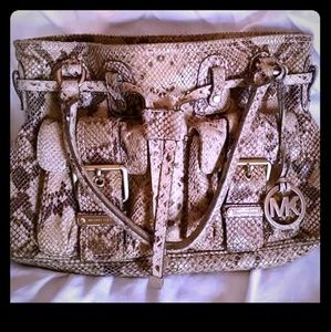 Authentic Michael Kors snakeskin purse